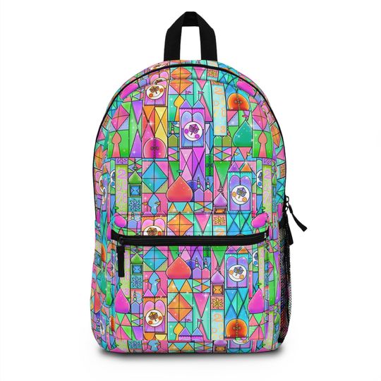 Its a Small World Backpack Disney Park or School Bag Magic Kingdom Fantasyland Backpack, Cute Travel Bag, Small World Ride Design