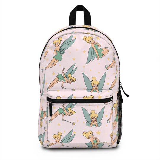 Discover Tinkerbell Backpack  Disney Fairy Backpack for Girls or Adults Pixie Dust Park Bag, Magical Green School Bag, Fantasyland Style Disney World