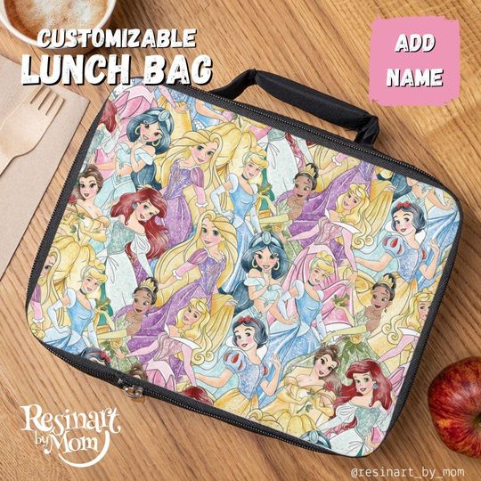 Disney Princesses Lunch Bag, Lunch Bag for kids, Disney Lunch Bag, Disney Park Bag, Disney School Bag