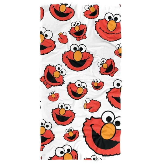 Sesame Street Elmo Face Pattern Officially Licensed Beach Towel 30"x60"