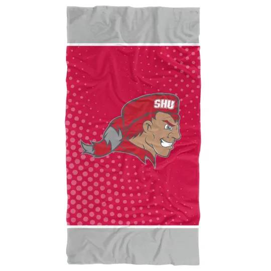 Discover Sacred Heart University Beach Towel/Bath Towel, 30"x60" Radial Dots