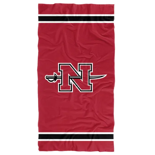 Nicholls State University Beach Towel/Bath Towel, 30"x60" Stripes