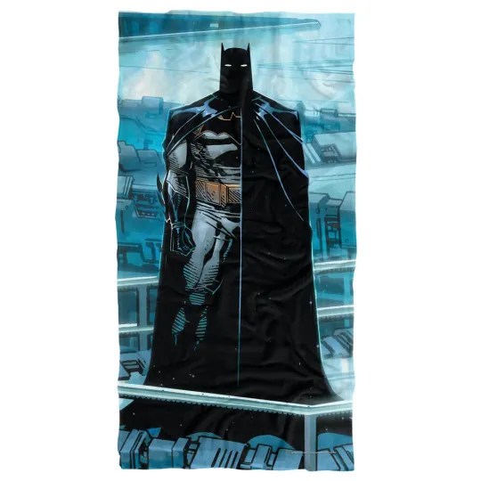 Batman Beach Towel 30x60" Batcave Platform Silhouette