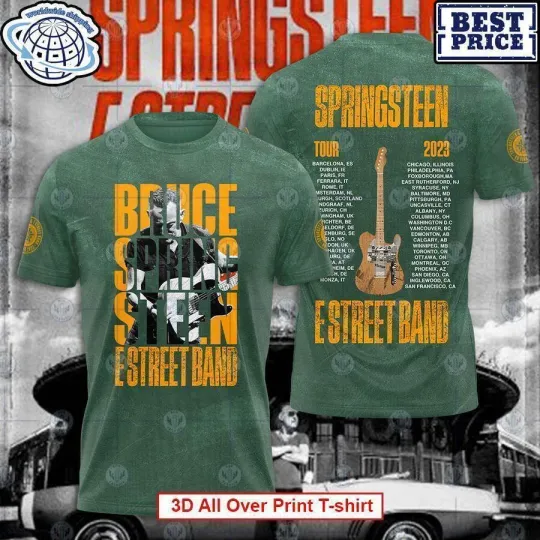 Bruce Springsteen E Street 3D All Over Print Unisex T Shirt