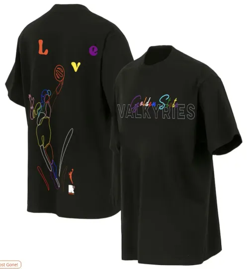 Unisex round21 Black Golden State Valkyries Unisex T-Shirt