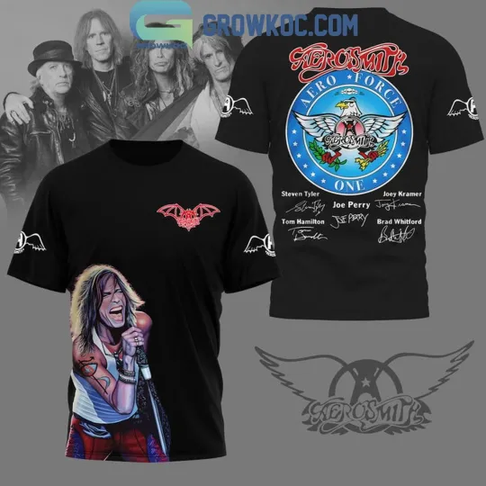 Discover Aerosmith Aero Force One 2024 Best Band 3D T-Shirt