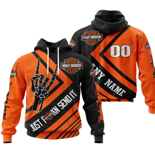 Personalized Harley Racing Davidson 3D Hoodie , Unisex Adults