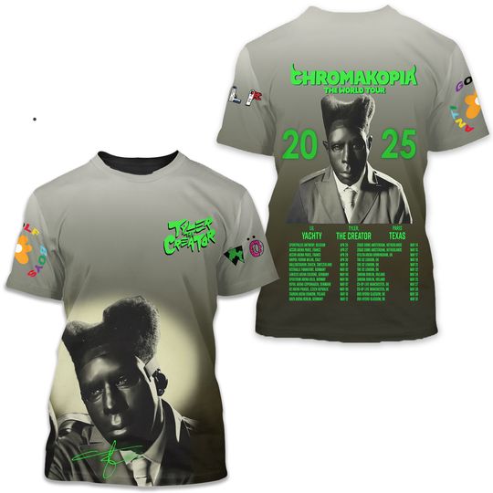 Tyler, The Creator – Chromakopia Tour 2025 3D T-Shirt