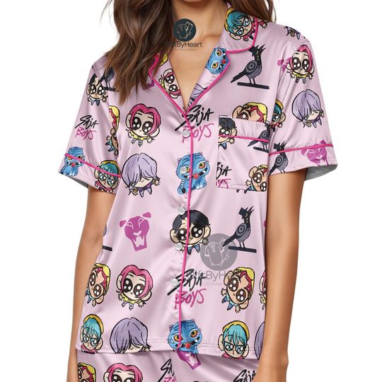 Kpop Pajamas  Saja Boys Shirt & Pants  Demon Hunters Huntrix Merch  Kpop Fan Sleepwear  Gift for Kpop Lovers