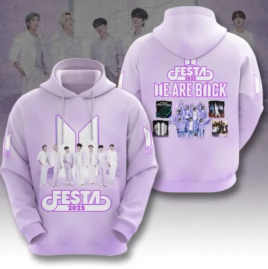 2025 BTS 3D Hoodie Good Price We Are Back New Hot Shirt