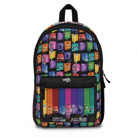 Inside Out Movie Themed Kids Backpack, School and Travel Bag for Movie Lovers
