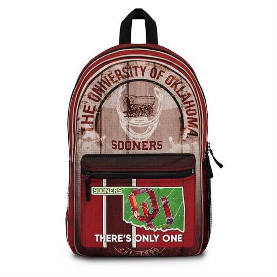 Oklahoma Sooners Football Backpack, College Team Backpack, Game Day Gear, University Merchandise