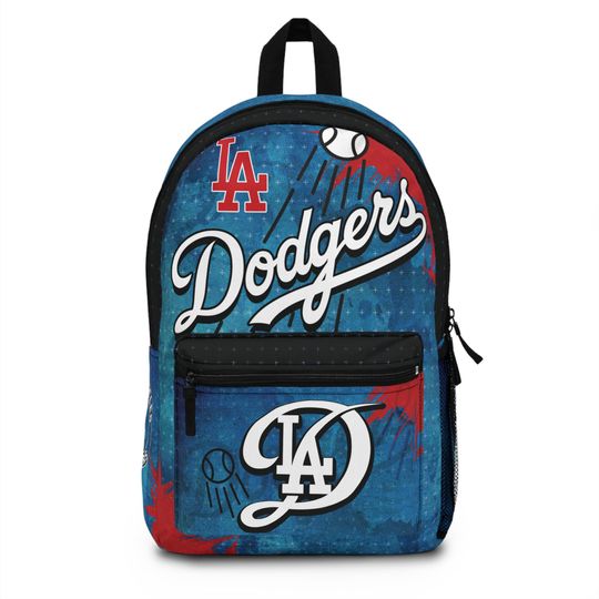 LA Dodgers Backpack - Blue Sporty School Bag, Baseball Fan Gift, Travel Backpack, Back to School Essential