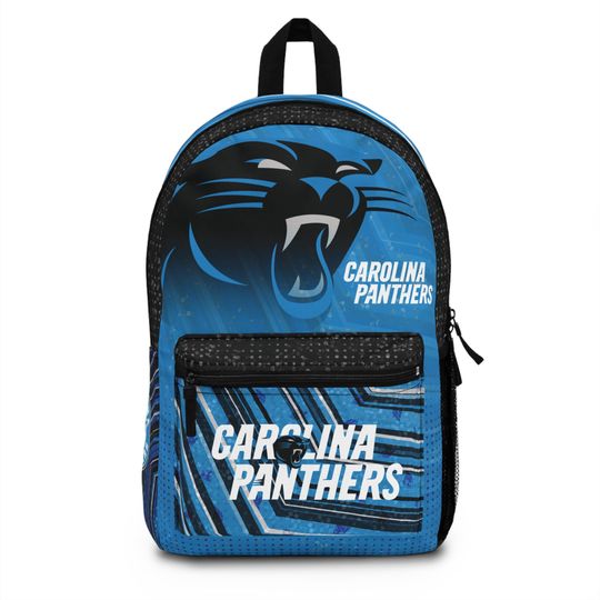Carolina Panthers Backpack - football Team Logo School Bag, Sports Fan Gift, Football Fan Gear, Game Day Accessories, Travel Backpack
