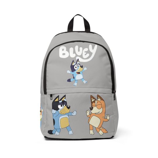 BlueyDad-Inspired Unisex Fabric Backpack, Cute Cartoon School Bag, Kids Gift, Stylish Daily Backpack, Playful Daypack
