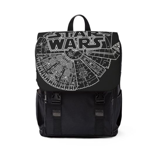 Star Wars Universe Casual Shoulder Backpack - Unisex Star Wars Bag, Perfect for Fans, School, Travel, Everyday Use - Millennium Falcon