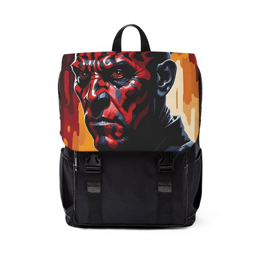 Star Wars Universe Casual Shoulder Backpack | Casual Daypack, Trendy Backpack, Unique Gift, Everyday Carry, Stylish Bag - Darth Maul