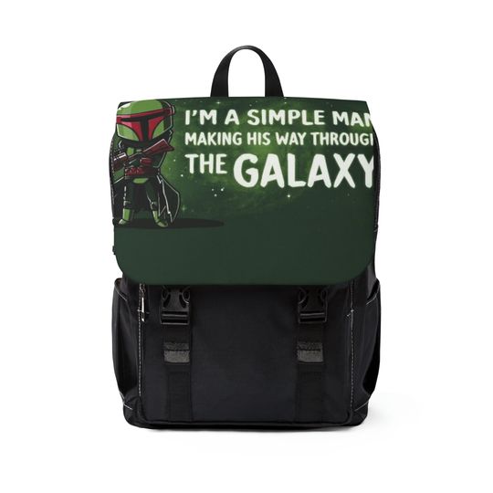 Star Wars Universe Casual Shoulder Backpack for School, Office or Travel - Boba Fett