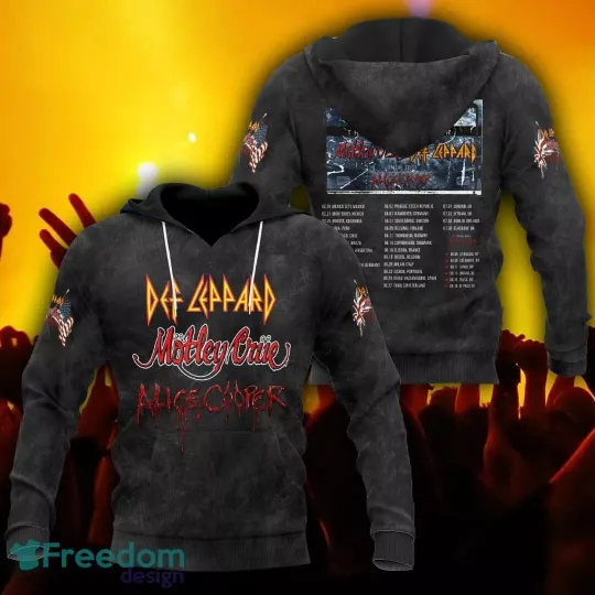 DEF Leppard Rock Band Tour Pull Over US 2024 3D Hoodie Gift For Fan