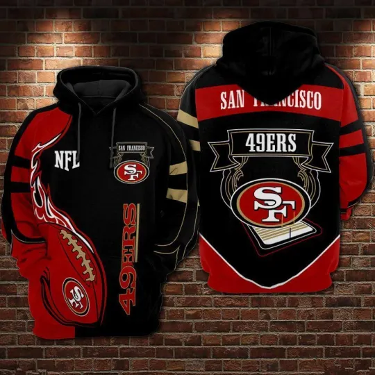 San Francisco 49ers 3D Printed Hooded Pocket Pullover Hoodie 3d - all printed