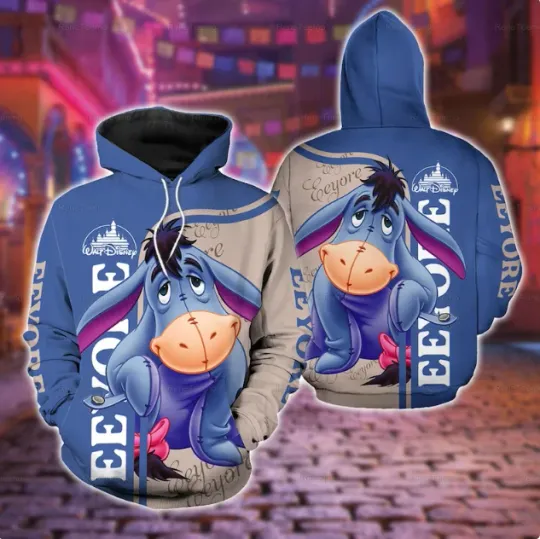 Disney Eeyore 3D HOODIE HALLOWEEN GIFT CHRISTMAS GIFT BEST PRICE OVER RPINT