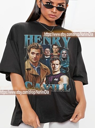 HENRY CAVILL Vintage Unisex Shirt, Vintage Henry Cavill TShirt Gift For Him and Her , Henry Cavill 90s retro design graphic tee