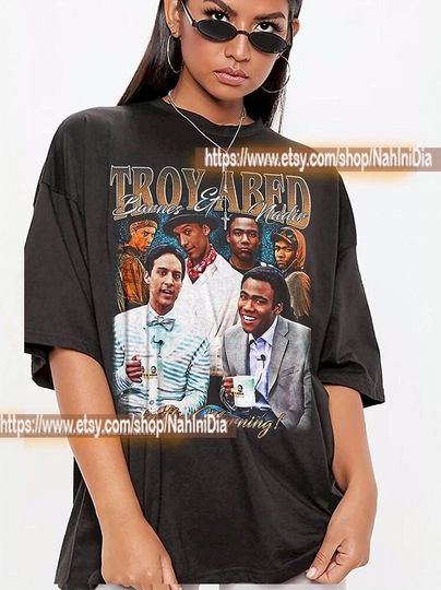 Retro TROY and ABED Shirt -Troy and Abed In The Morning Shirt,Tv Series Merch American Sitcom,Troy Abed Shirt Senor Ben Tee
