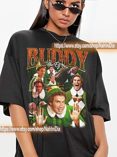 Buddy The Elf Vintage Unisex Shirt, Vintage Buddy The Elf Will Ferrell T Shirt Gift For Him and Her