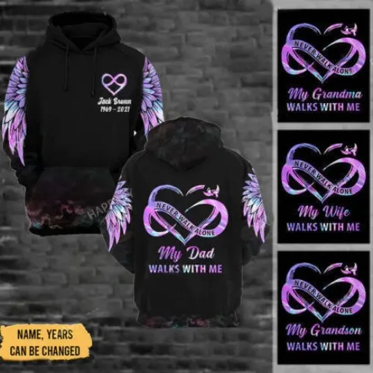 Personalized Grandma with Kid Name Tie Dye Sunflower 3D HOODIE Halloween Gift