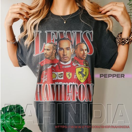 Lewis Hamilton Vintage, Formula Racing T-shirt, Retro 90's Fans Homage T-shirt, Gift For Women and Men