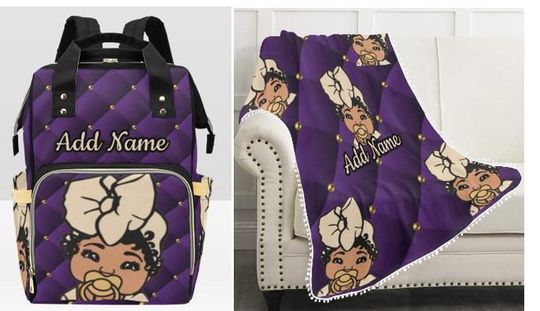 Custom Minnie Mouse Diaper Bag | Personalized Baby Shower Gift | Park Hopper Bag | Diaper Backpack | Baby Blanket