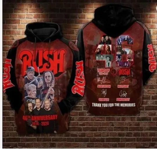 Rush Rock Band 3D Hoodie For Unisex Hoodie 3d - all printed  hot 2025