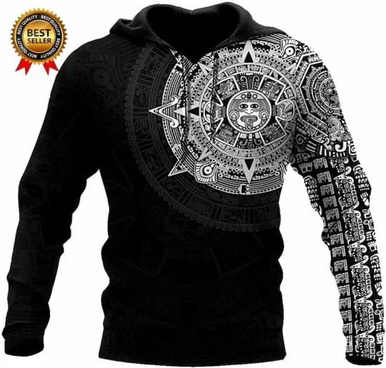 Aztec Mexico Warrior Symbol Mexican 3D Hoodie Unisex 3D All Over Printed