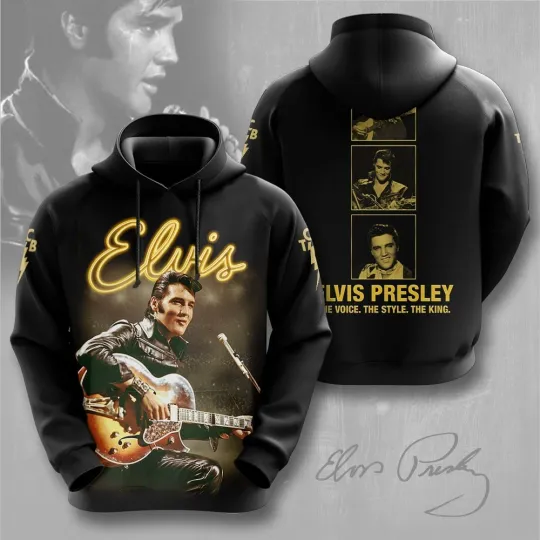 Elvis Presley 3D Hoodie, 2025 Edition, Music Icon Shirt, Rock Fan Apparel