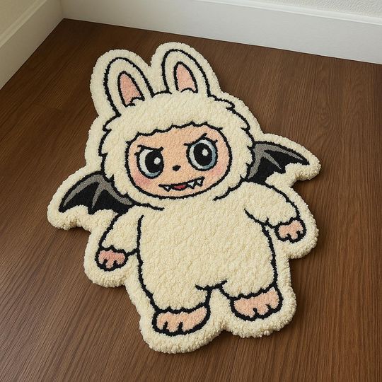 Zimomo Labubu Tufted Rug, 3D Rugs, Bright Cute Cartoon Rug, Funny Decor, Unique Home Accent