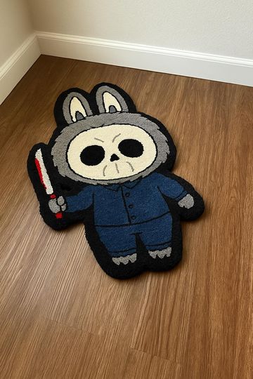 Monster Labubu Tufted Rug, 3D Rugs, Plush Cute Rug, Funny Bedroom Accent, Unique Home Decor