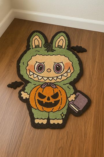 Halloween Labubu Tufted Rug, 3D Rugs, Funny Room Decor, Unique Home Decor, Trick or Treat Carpet