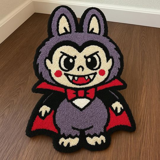 Monster Labubu Tufted Rug, 3D Rugs, Cute Monster Floor Mat, Funny Room Decor, Unique Home Decor