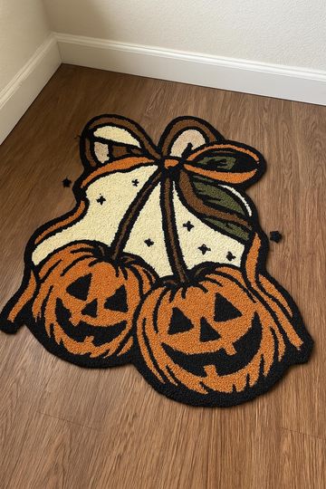 Spooky Halloween Tufted Rug, 3D Rugs, Funny Room Decor, Unique Home Decor, Ghost Carpet, Scary Mat