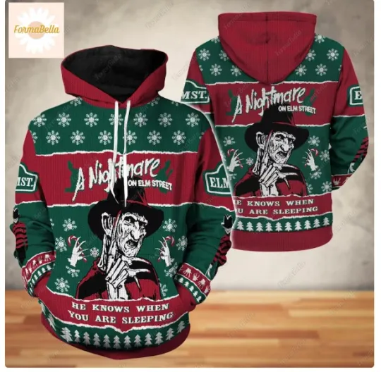 Halloween Freddy Krueger 3D HOODIE HALLOWEEN GIFT CHRISTMAS GIFT BEST PRICE