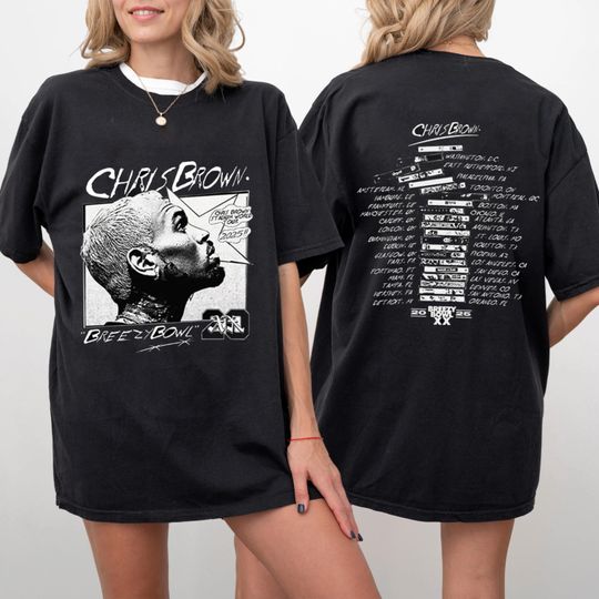 Chris Brown Breezy Bowl XX Double Sided T-Shirt 2025