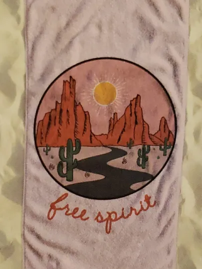 Lantern &Lace Free Spirit Beach Towel 34inx64in  Pink Desert New With Tags