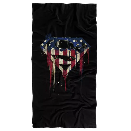 Superman Bleeding Shield Officially Licensed Beach Towel 30"x60"