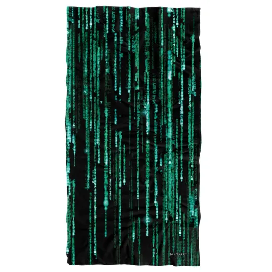 The Matrix Beach Towel 30"x60" Matrix Code Microfiber Lightweight Official