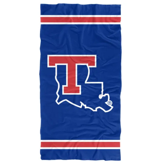 Louisiana Tech University Beach Towel/Bath Towel, 30"x60" Stripes