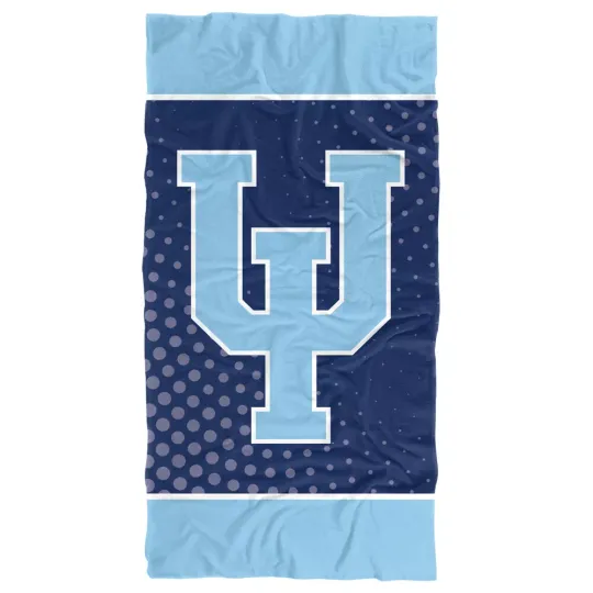 Upper Iowa University Beach Towel/Bath Towel, 30"x60" Radial Dots