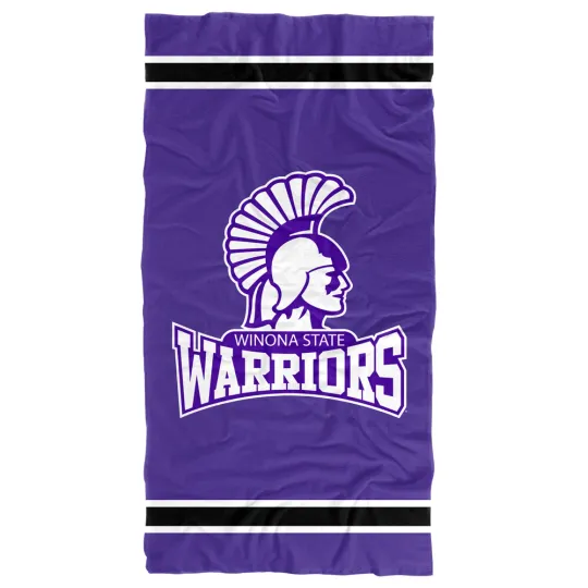 Winona State University Beach Towel/Bath Towel, 30"x60" Stripes