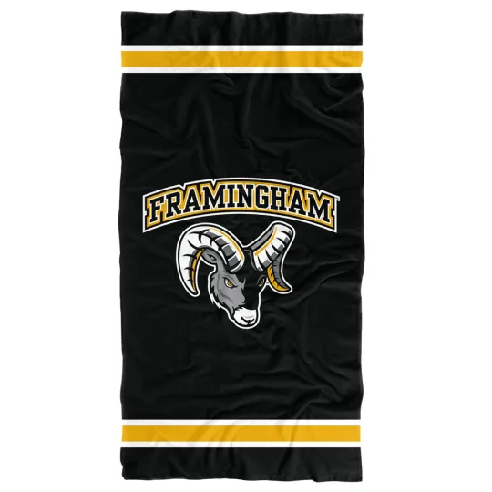 Framingham State University Beach Towel/Bath Towel, 30"x60" Stripes