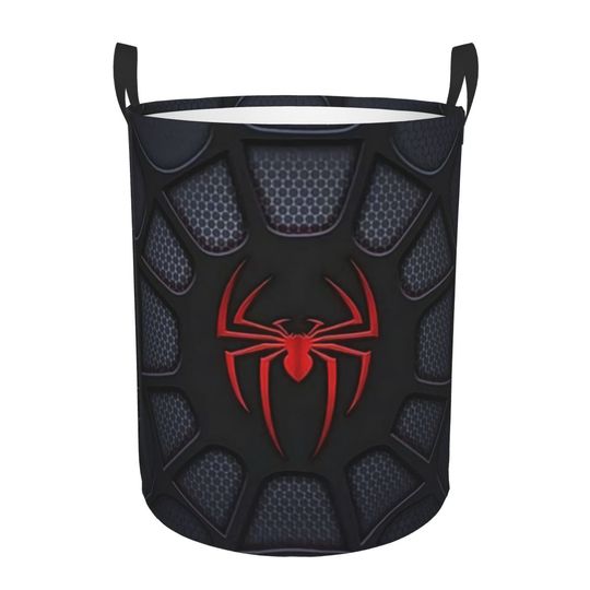 Spider Web Laundry Hamper - Large Clothes Storage Basket for Kids