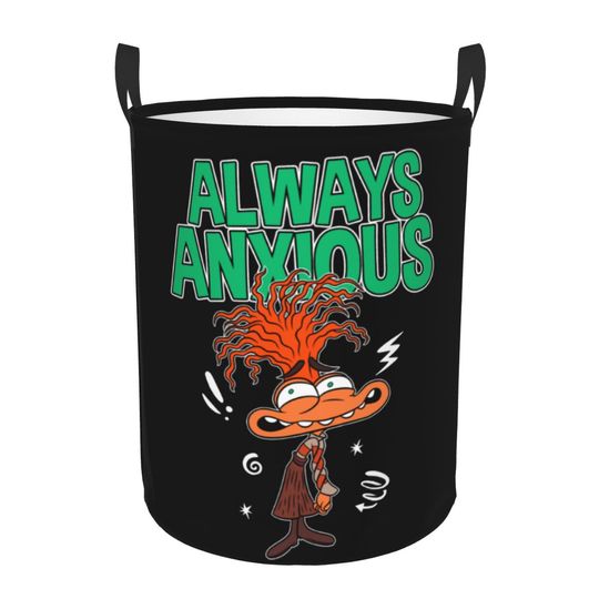 Inside Out Always Anxious Laundry Hamper - Large Clothes Storage Basket for Kids